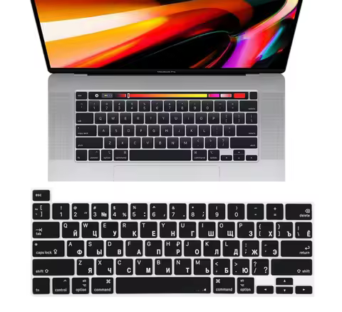 Russian keyboard Cover for 2019-2021 MacBook Pro 16 inch & 2020-2024 MacBook Pro 13 inch MOdel: A214