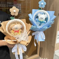 [Hot Sale]Line-drawing puppy Shin-chan bubble ball plush toy bouquet finished product520Valentine's 