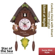 Retro Cuckoo Wall Clock with Hourly Chime