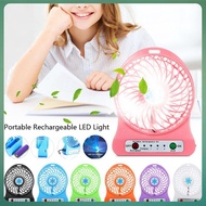 LED Mini USB Charging Fan Portable Rechargeable Desk Mini  USB Charging fan Put  Battery