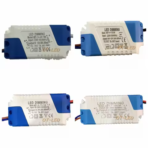 Dimmable Isolated 300mA 3-4x1W 5x1W 6-7x1W Led Driver 3W 4W 5W 6W 7W 9W 10W 12W 20W 24W Power Supply