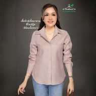 3.Authentic Linen Shirt 1 News Madame Model Plain Color