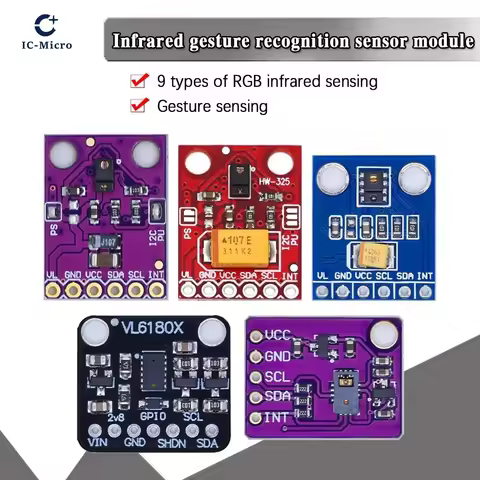 Gesture recognition sensor PAJ7620U2 9 gMesture recognition APDS-9930 APDS-9960 VL6180 VL6180X Range