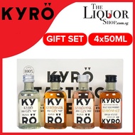 Kyro Gin 4x50ml Tasting Kit (Original Gin 46.3% / Dark Gin 42.6% / Pink Gin 38.2% / Malt Rye Whisky 