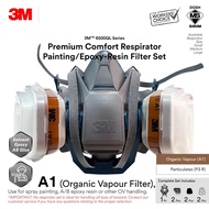 3M Premium Comfort Painting/Epoxy 6500QL Series Respirator Set (6501QL/6502QL/6503QL + 6051 + 5935 +