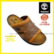 Clarks Timberland Sandal Pure Leather Stitch Sole Tapak Berjahit Slipper Kulit 男拖鞋