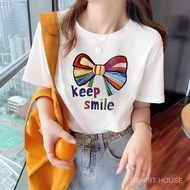 T-Shirt Round Neck Short Sleeves M-3XL Screen-Printed Pattern Cotton Blend Fabric Soft Can Be Worn B