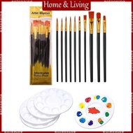 AOTO 10 Pcs Paint Brushes Set Oil Watercolor Acrylic Paint Brushes Acrylic Brush Set
