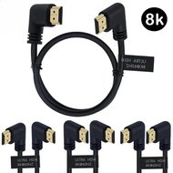 Left/Right Dual 90-Degree Angle HDMI 2.1 Cable 0.15m/0.5m/1.0m,Male to Male, Support 8K@60Hz & 4K@12