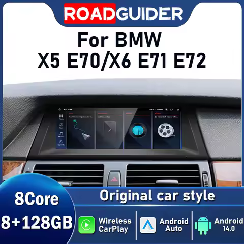 8.8 inch Car Multimedia Display Android 14 For BMW X5 E70 X6 E71 E72 CCC/CIC Car Radio GPS Navigatio