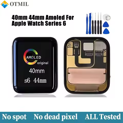 40mm 44mm AMOLED for Apple Watch Series 6 S6 for iWatch Series 6 Screen Assembly OLED Display Touch 