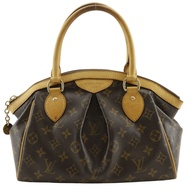 二手LOUIS VUITTON Tivoli PM 手提包 M40143，Monogram 帆布，法國製造，2008 年，棕色，AR2048，A5 尺寸，拉鍊式，Tivoli PM，女式。