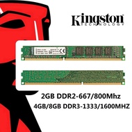 Kingston RAM MemoryDDR2 667/800MHZ 2GB DDR3 1333/1600MHZ 4GB 8GB Memory RAMs 1600 MHz Stick for Desk