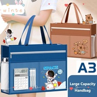 WINTE A3 Tutorial Bag, Canvas A3 Canvas Art Bag, Multifunctional Six-Layer Large Capacity Waterproof