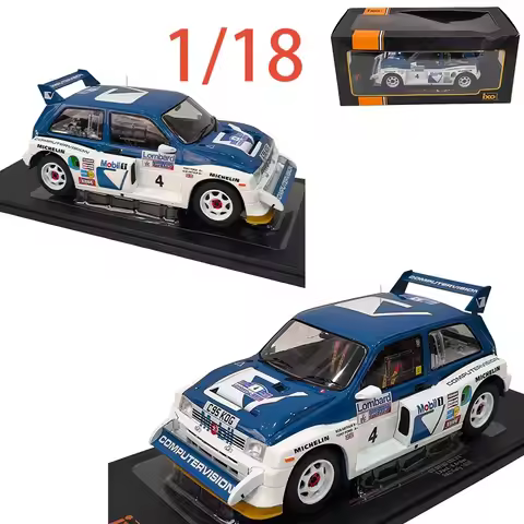 IXO Diecast 1/18 Scale MG Alloy Car Model MG METRO 6R4 #4 1986 Rally Racing Car Play Vehicles Toys O