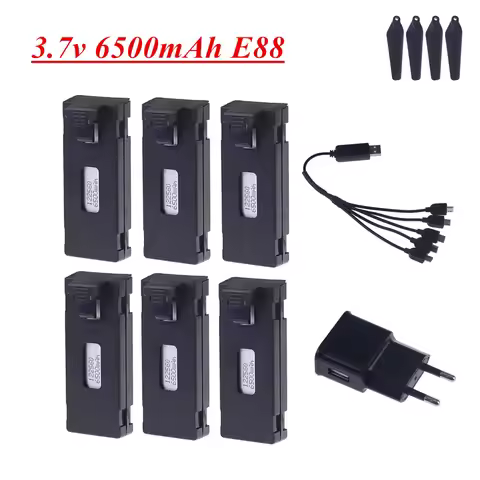 Original E88 Battery 3.7V 6500mAh Lipo Battery For E88 E88PRO E525 E99 P1 K3 P10 A13 S98 RC Quadcopt