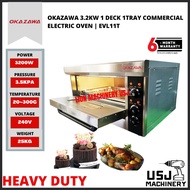 Okazawa 3.2kW 1 Deck 1Tray Commercial Electric Oven EVL11T | 6 Months Warranty