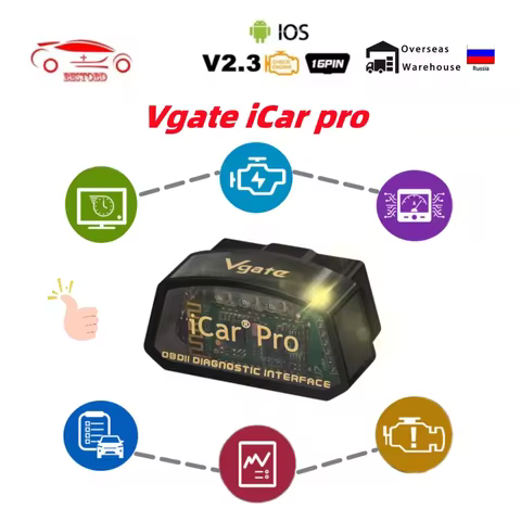Vgate iCar Pro ELM327 V2.3 OBD 2 OBD2 Car Auto Diagnostic Scanner WIFI Bluetooth 4.0 for IOS Scan To