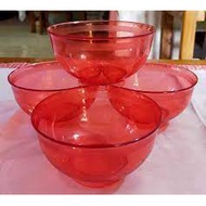 Tupperware Crystal Bowl 4pcs Peach Crystal Bowl