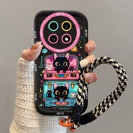 For Honor X9D X9C Case Colorful Planet Cat Puff Phone Case Liquid Silicone Lens Precision Hole Full 