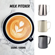 [350ML/600ML] -  Stainless Steel Latte Art Pitcher Milk Frothing Cup Coffee Pitcher