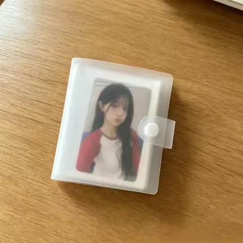 3 Inch Photo Album Single Pocket Clear Polaroid Photo Book Snap Button Design Portable Pocket Card S