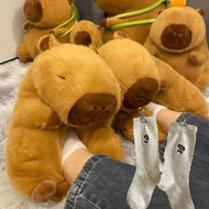 Nữ Giữ Ấm Mùa Đông Dép Bông Capybara Nước Hog Thời Trang Trơn Nhà Giày Ấm Cúng Lông Dép