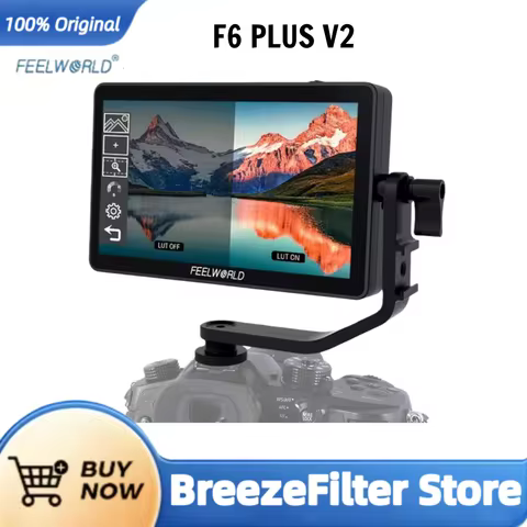 FEELWORLD F6 PLUS V2 6 Inch on Camera DSLR Field Monitor Touch Screen IPS FHD 1920x1080 Video 4K Mon