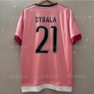 15-16 Juventus pink retro jersey football uniform short sleeve No. 7 Ronaldo No. 21 Dybala team unif