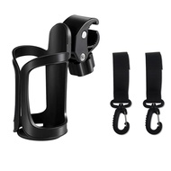 1PCS Universal Stroller Drink Milk Bottle Cup Holders + 2PCS Hooks for Baby Strollers Pushchair Pram Wheelchairs Mountain Bike Bicycle