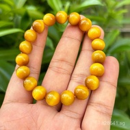 Raw Stone Gold Cat's Eye Tiger's Eye Stone7A Yellow Crystal Tiger Eye Stone Bracelet for Men, Prospe
