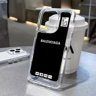 BALENCIAGAเคสไม่เหลืองเข้ากันได้กับiPhone 14 11 13 12 X XS Pro Max XR Mini Xr 7 Plus Samsung Galaxy s23 S22 Ultra Plus Sanrio Hardกันกระแทกเคสใส