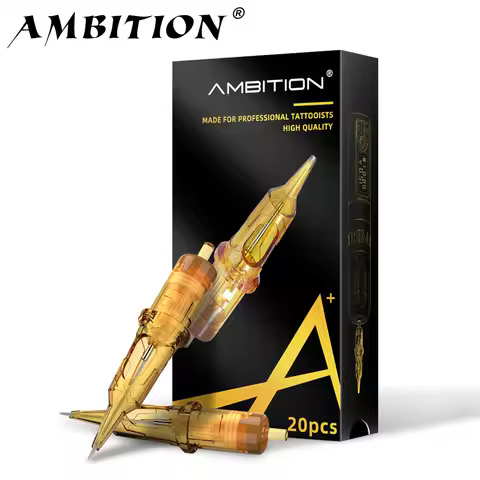 Ambition Glory Tattoo Cartridge Needles 20pcs 1RL 3RL 5RL 7rm 9rm 0.25mm 0.3mm 0.35mm Round Liner Sh