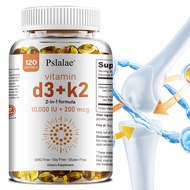 Vitamin D3 10000 Iu plus K2 200 Mcg, K2 Mk-7 plus D3 Vitamin Supplement, 2 in 1 Supports Immune, Hea