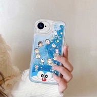 Liquid Glitter Quicksand For Samsung S24 FE S10 5G S8 S9 Plus S7 S20 FE S21 Doraemon Phone Case For 