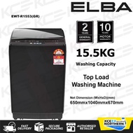 KCE 🔥 ELBA 15.5KG Top Load Washing Machine Washer/Mesin Basuh-EWT-R1553(GR) Electrolux/Haier/Midea/T