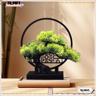 ALMA Plastic Flowers, Plant Leaves Fake Trees Artificial Potted Pine Tree,  Pine Tree Branches Plast