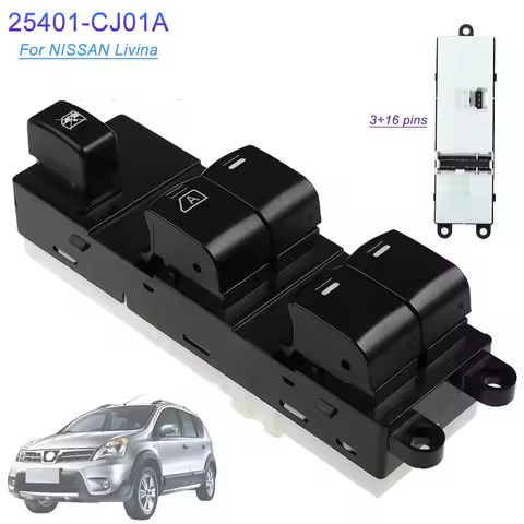 For NISSAN Livina Front Left Electric Power Window Switch Lifter Control Regulator Button Car Parts 