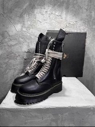 💜香港現貨 Dr. Martens 馬丁博士 牛皮厚底綁帶18孔長靴 女款馬丁靴