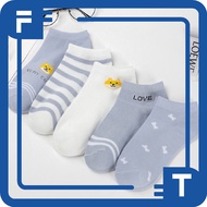 FT Women's Socks Blue Bear Love Motif Korean Fashion Women Sock Import KK013