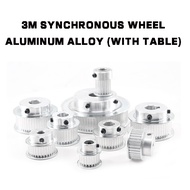 3M Synchronous Wheel Aluminum Alloy (with Table) Aluminum Slot Width 11 3M15 Teeth/20 Teeth/25 Teeth