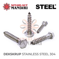 Stainless Steel Screw Deskrup/ Lag Screw/ 5/ 16 x 4"