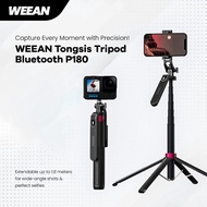 WEEAN Tongsis Tripod Bluetooth 1.8M Selfie Stick P180 with 1/4 Adapter for HP & DSLR Camera