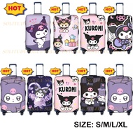 Sanrio Kuromi Washable Travel Luggage Cover Funny Cartoon Suitcase Protector Fits 18-32 Inch Luggage