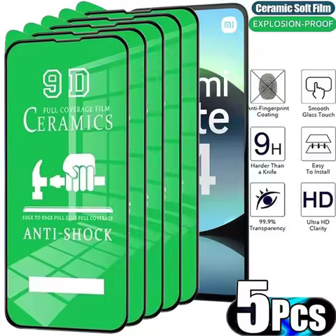 5PCS Ceramic Film For Xiaomi Redmi Note 14 13 12 11 10 9 Pro Plus Turbo 5G 4G Screen Protector Redmi