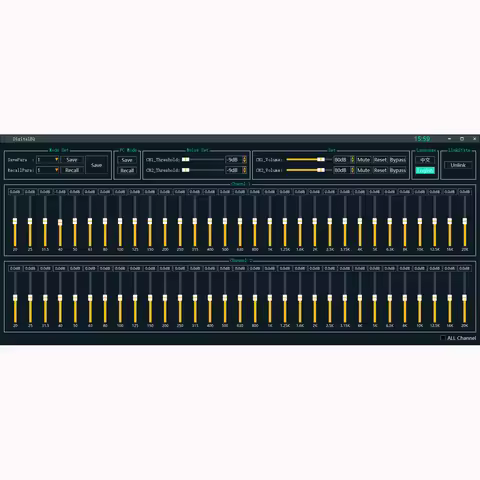 New Equalizer 31 Bands Digital Equaliser Profesional DSP Effect Equalizador LED Spectrum Display Spe