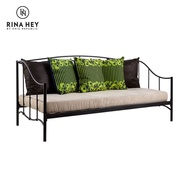 RINA HEY BRUNSWICK PLUS โซฟา โซฟาเบด โซฟาที่นอน โซฟาปรับนอน 1 Seaters Sofa bed W199 X D98 X H89 cm – สี เบจ/น้ำตาลเข้ม สีเบจ ที่นั่ง