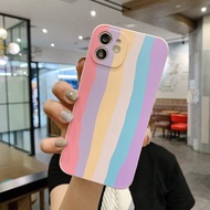 Square Border Rainbow Case For iPhone 7Plus To 12ProMax- Bao Tram STORE