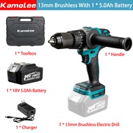【COD】Kamolee Premium Makita Versi 18V Brushless Pengisian 10 Mm/13 Mm Portabel Obeng Bor Listrik Ala