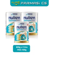 Nestle Nutren OPTIMUM Active Adults Complete Nutrition 800g x 2 Tins (TWIN) FREE 400g EXP:02/2027